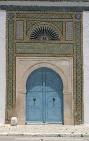 Porte Bleue Et Le Detail De L Afrique Du Nord Arabe Architecture Ornements Autour Des Portes Porte Bleue Ornement Architecture