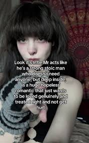 Why you gotta call me out like that? Look it's little Mr acts like he's a  strong stoic man who doesn't need anyone, but deep inside, is a huge  hopeless romantic that