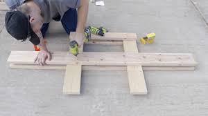 Im guessing i should let the wood dry out for a period of time before cutting it. Diy Modern Picnic Table Modern Builds