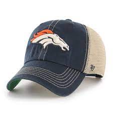 Denver Broncos 47 Trawler Trucker Clean Up Snapback Hat Navy Natural In 2021 Denver Broncos Hats 47 Brand Denver Broncos Logo