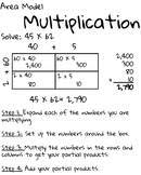 This blog post includes an anchor chart and free multiplication task cards! Area Model Multiplication Anchor Chart Worksheets Teaching Resources Tpt