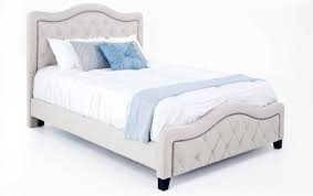 Tufted full size bed with footboard upholstered headboards. Troy Queen Taupe Bed Bob S Discount Furniture