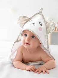 Cape de bain bleu marine motif requin enfant garçon. Cape De Bain Bebe A Capuche Brodee Animaux Oeko Tex Blanc Vertbaudet