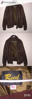 Vintage Reed Leather Jacket 100 Authentic Reed Leather Jacket Brown In Color Really Nice No Tears No Rips Comes Leather Jacket Jackets Brown Leather Jacket