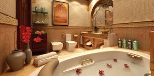 Its tiles flooring is topped by a stylish rug. How To Decorate A Large Bathroom For Better Function And Style Home Design Lover