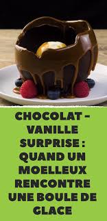 Chocolat Vanille Surprise Quand Un Moelleux Rencontre Une Boule De Glace Boule Chocolat Chocolat Recette Gateau Noel
