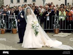 Bride Tessy Antony arrives led by her father Francois Antony to her church  wedding with Prince Louis of Luxembourg in Gilsdorf, Luxembourg, Friday, 29  September 2006. The two are a couple for
