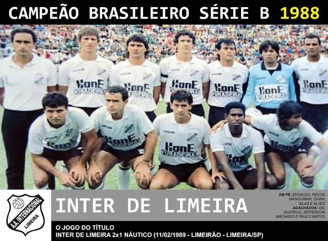 Inter de Limeira campeã brasileira da Série B de 1988