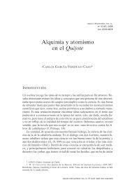 Vi este libro intitulado segunda parte de don quijote de la mancha, compuesto por miguel de cervantes saavedra, y no hay en él cosa digna de notar que no corresponda a su original. Pdf Alquimia Y Atomismo En El Quijote