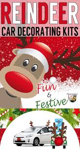 The car reindeer antlers measure approximately 17 and the nose measures 6. Turn Your Car Into A Mobile Reindeer With These Fun Christmas Reindeer Car Decorations And Decora Christmas Car Decorations Car Decor Fun Christmas Decorations