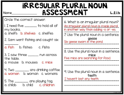 teaching irregular plural nouns