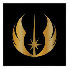 Gold Jedi Symbol Poster Zazzle Com Jedi Symbol Star Wars Pumpkins Art