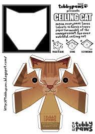 Let's hope she's not jump into you when you sleep. La Ciudad De Los Gatos Ceiling Cat Papercraft Paper Crafts Origami Paper Diy Paper