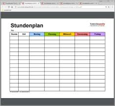 Bewerbung um einen ausbildungsplatz als zahnmedizinische fachangestellte. Stundenplan Vorlagen In Word Excel Als Pdfs Download Computer Bild