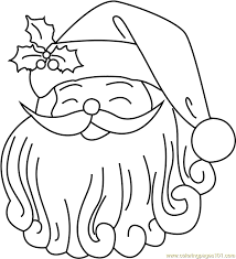 Download the santa coloring pages. Cute Santa Face Coloring Page For Kids Free Santa Claus Printable Coloring Pages Online For Kids Coloringpages101 Com Coloring Pages For Kids