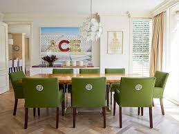 Speaking of impact, check out this divine green tasseled dining room pendant light! 22 Contemporary Dining Areas With Green Dining Chairs Home Design Lover