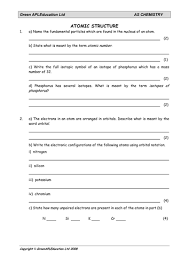 Atomic structure worksheet answers chemistry. Chemistry Atomic Structure Worksheet Teaching Resources