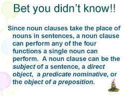 Remember that a noun names a person, place, thing, or idea. Noun Clauses 1 What Is A Noun Clause