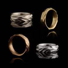 Our Dune Band In All Metals Which Would You Choose Whitegold Yellowgold Rosegold Platinum Handcarved We Wax Carved Ring Dune Jewelry White Gold Rings