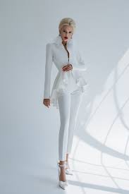 Elegant Bridal Pantsuit: Perfect Suit for Female Wedding Guests –  SandraBlush
