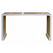 Gray Waterfall Console Table Tansu Design Console Table Gray Console Table Exposed Wood