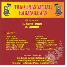 Antam, emas yang dijual di toko emas pada umumnya berbentuk perhiasan. Lowongan Kerja Toko Emas Lowongan Kerja Purwokerto Facebook