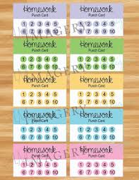 chart homework printable