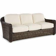 Durable Large Scale Weather Resistant High Uv Polyethylene Synthetic Fiber Is Hand Woven Over The Premium Alumin In 2020 Wicker Sofa Outdoor Patio Sofa Hampton Sofa