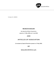 The memorandum is a public document that may be viewed by the public via if you need help to retrieve your memorandum or articles of association, contact our professional and reputable company formations team who will. Https Www Gsk Com Media 2568 Gsk Memo Articles Of Association Pdf
