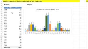 How to make a diagram with percentages. Basic Excel Business Analytics 16 Count Transactions By Hour Report Chart Youtube