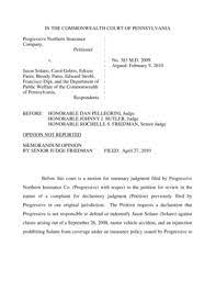 Find the latest news from and about progressive insurance, including news releases, coverage and insurance information customized for reporters. Fillable Online Progressive Northern Insurance Company Pares Brendy Fax Email Print Pdffiller