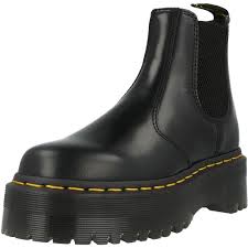 A classic chelsea boot, done doc martens style with the brand's instantly recognizable contrast stitching. Dr Martens 2976 Quad Black Polished Smooth Chelsea Boots Awesome Shoes