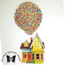 Up movie house with balloons. Up House With Balloons House With Balloons From The Pixar Etsy Up Pixar Kleine Leinwand Kunst Luftballons
