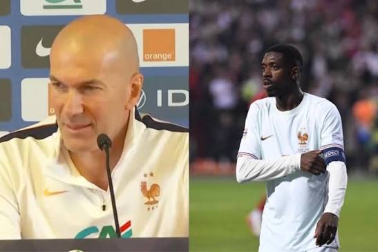 🗣️ Zinedine Zidane on Dembélé: "Honestly, Dembélé has that leadership role  even when he's not wearing the captain's armband, because of his experience  and what he knows how to do... He's a