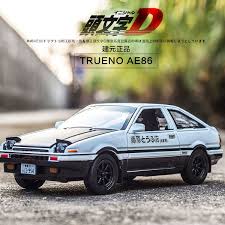 Diecast hotwheels boulevard 2020 premium 1/64 scale toyota ae86 sprinter trueno (sterling white). New 1 28 Alloy Diecast Initial D Toyota Trueno Ae86 Car Model Gift Sound Light Wish