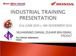 Laporan akhir latihan industri 2014. Contoh Slide Latihan Industri