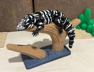 Argentina Black and White Tegu 3D printed realistic design
