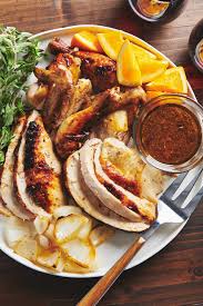 Reduce the oven temperature to 325°. Roasted Chicken With Orange Honey Mustard Glaze The Mom 100
