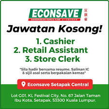 Terdapat 84 kerja kosong di kajang malaysia lihat kerja yang anda inginkan sekarang : Econsave Jawatan Kosong Anda Diperlukan Sila Hadir Facebook