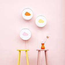 N'abîmez plus vos yeux ! Applique Murale Blanche Nuage Orange Lampe Chambre Bebe Fille