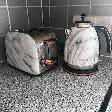 If You Re Feeling The Marble Vibes B M Will Not Disappoint This Matching Kettle And Toaster Are A Gorgeous Way To Add Some E Kettle And Toaster Kettle Toaster