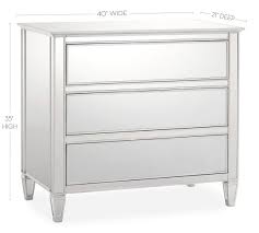 Three drawers give offer space to store items needed within quick reach during the night and include. Park 3 Drawer Mirrored Dresser Pottery Barn
