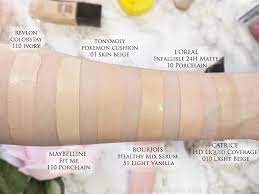 Tonymoly Pikachu Mini Cover Cushion Mateja S Beauty Blog Revlon Colorstay 110 I Foundation Swatches Catrice Hd Liquid Foundation Swatches Foundation Dupes