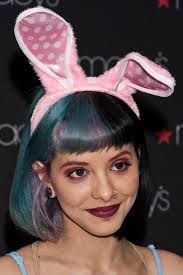 Melanie Martinez Straight Black Blue Purple Bob Headband Split Color Straight Bangs Tri Color Hairstyle Steal Her Melanie Martinez Melanie Hair Styles