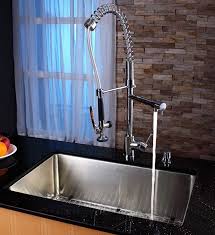 industrial kitchen sink and faucet