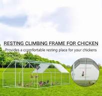 Amazon.com: Large Metal Chicken Coop with Climbing Frame ...