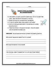Newton S Laws Of Motion Third Law Activity Newtons Laws Newtons Laws Of Motion Newtons Third Law
