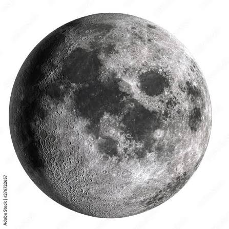 Poster, Bilder Full moon in high resolution isolated on white background., 40x40 cm