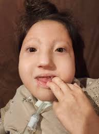 Fever broke and Jaylyn is smiling a little. Our pastors drove all the way  to Augusta to pray with us. We love you Brother Scott Davidson and Sister  Jada Jean Davidson. Thank