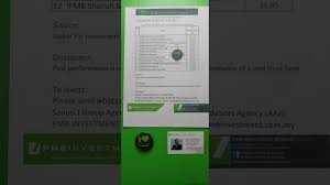 Fund prices, fact sheets, investment research, advice and portfolio tools for oeics, unit trusts, isas, peps, etfs, offshore, and life and pension funds. Jumlah Pulangan Setahun Utk Dana Dana Patuh Syariah Yg Diuruskan Oleh Pmb Investment 6 April 2021 Youtube